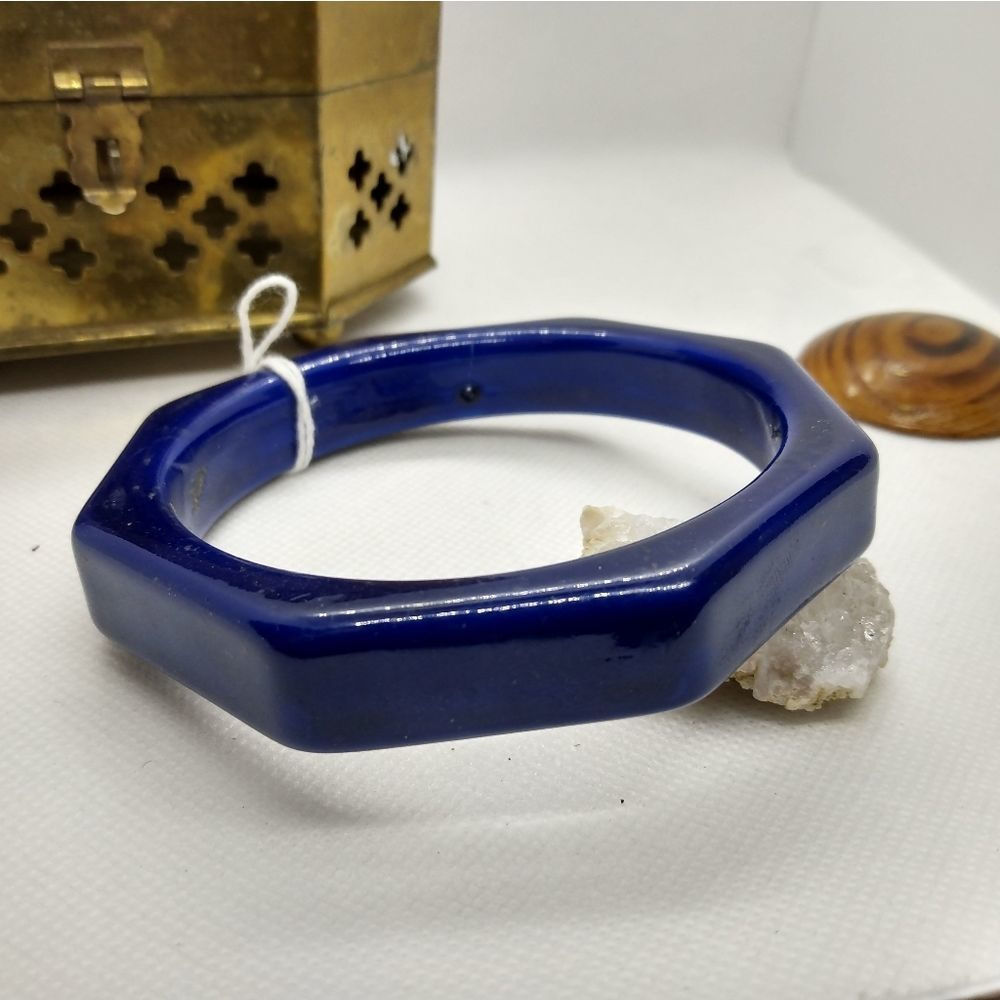 Geometric jet blue bracelet bangle‎